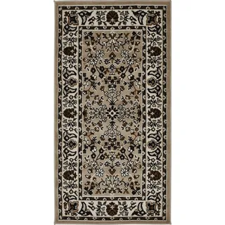 andiamo Teppich Oriental - Wohnzimmerteppich - orientalische Deko - Teppich Schlafzimmer pflegeleicht mit zeitlosem orientalischem Muster 120 x 170 cm Beige