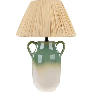 Beliani Tischlampe Grün-Weiß 1 St.