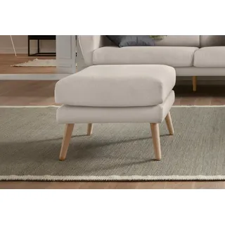 OTTO home Hocker "Bille" mit Eiche-Beinen, Design by Morten Georgsen, creme