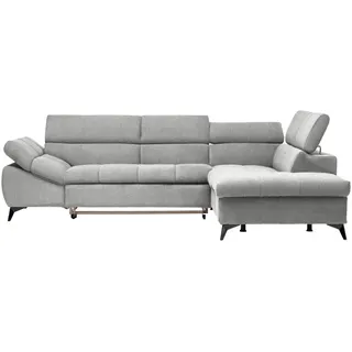 Stylife Ecksofa , Hellgrau , Kunststoff , Uni , Ottomane rechts, L-Form , 279x210 cm , Stoffauswahl, seitenverkehrt erhältlich, Hocker erhältlich, Rücken echt , Wohnzimmer, Sofas & Couches, Wohnlandschaften, Ecksofas