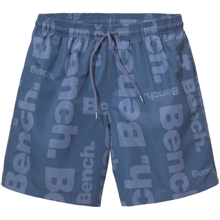 Badeshorts BENCH., Herren, Gr. S (46/48), Lang, blau (blau (langgröße)), Microfaser, Polyester, bedruckt, Badehosen Badeshorts, kurze oder lange Form, Topseller