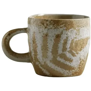 Große Kaffeetasse, 250 ml kreative Tasse Kaffeetasse Untertassen-Set Handgemachte wiederverwendbare Teetassen und Untertassen Vintage-Kaffeetassen-Set Teetasse