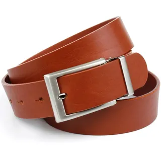 Ledergürtel ANTHONI CROWN, Herren, Gr. 11,5, braun (cognac), Leder, unifarben, Gürtel Ledergürtel, im klassischen Design