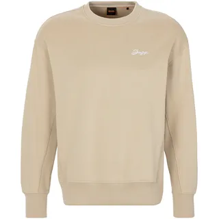 BOSS ORANGE Sweatshirt »Eteia Premium Damenmode«, mit Rippdetails, Logo, beige