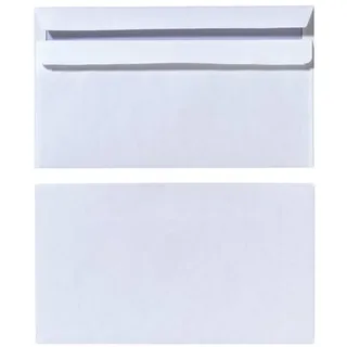Herlitz Briefumschlag DL (110 x 220 mm) weiß 100 Stück