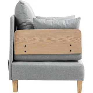 [en.casa] - 1-Sitzer-Schlafsofa Seinlus 81x88x68 cm Hellgrau