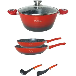 Cheffinger Kochtopf-Set 6-tlg. Kochtopf + Pfanne