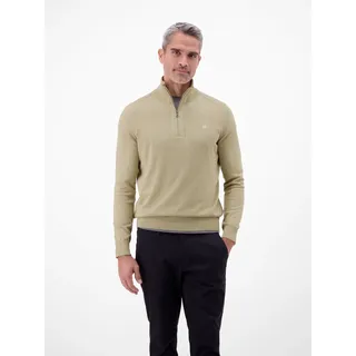 Troyer LERROS "Flachstrickpullover mit Troyerkragen", Herren, Gr. 3XL, tender beige melange, 100% Baumwolle, ohne Ausschnitt, Pullover Troyer