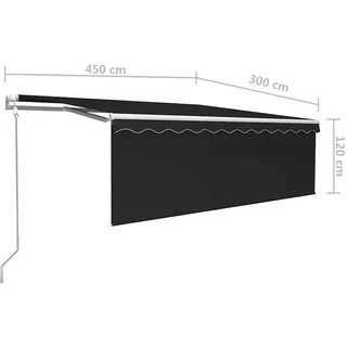 vidaXL Markise 4,5 x 3 m grau