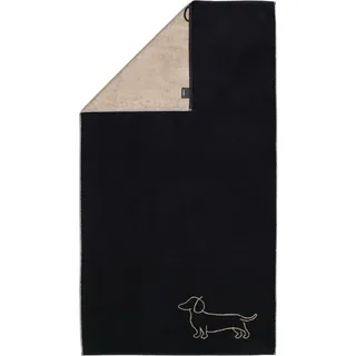 CAWÖ We love Dogs Duschtuch 80 x 150 cm schwarz-beige