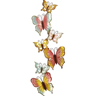 Wanddekoration Metall Schmetterlinge 89,5 cm