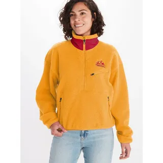 Marmot 94 Eco Recycled Fleece Mit Halbem Reißverschluss - Golden Sun / Team Red - S