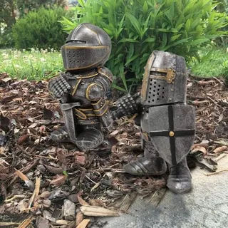 Gartenstatue - Gartenfigur - Dekoration - Einzelstück - Vielfarbig - Kunststoff - 30 cm - Bunt