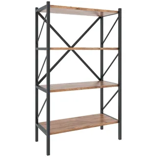 VCM Insasi Bücherregal 66 x 34 x 121 cm Honigeiche