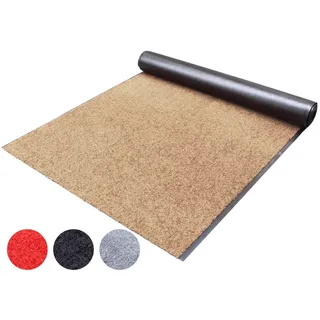 Primaflor-Ideen in Textil Läufer »Schmutzfangläufer CLEAN, Made in Belgium« rechteckig 9 mm Höhe Schmutzfangmatte, Uni Farben, strapazierfähig, rutschhemmend, waschbar, beige