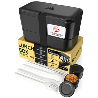 Umami Bento Lunchbox verschachtelbar 1500 ml All-in-One, Bento Box Erwachsene, Mahlzeit Prep Container für Männer