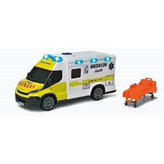 Dickie – Krankenwagen Samu 18 cm – Fahrzeug Maßstab 1:18 – Sound und Lichter – inklusive Trage – ab 3 Jahren – 203713014002