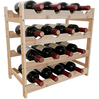 Relaxdays Weinregal 42 x 45 x 23,5 cm Hellbraun