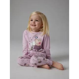 NAME IT Schlafanzug NMFDYRIS PEPPA LS NIGHTSET NOOS CPLG (Set, 2 tlg) mit Peppa Wutz Druck lila 122 EU