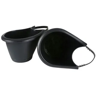 Buri Regenrohr Pflanztopf 2er-Set Komplettset 20 x 20 x 60 cm Grün