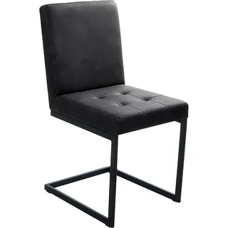 K+W Komfort & Wohnen Freischwinger Mikrofaser schwarz 1 Stk.