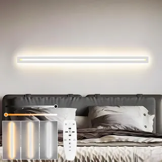 niuniaj 30W LED Wandleuchte Innen Dimmbar 120CM Wandlampe innen mit Fernbedienung,Up Down Wandlicht,Moderne Wandlampen Weiß für Schlafzimmer Korridor Wohnzimmer Treppe Kinderzimmer Küche