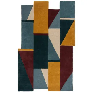 Flair Rugs Wollteppich , Multicolor , Textil , Abstraktes , rechteckig , 200x290 cm , Reach, AZO-frei, Handmade in India , für Fußbodenheizung geeignet, strapazierfähig , Teppiche und Böden, Teppiche, Moderne Teppiche