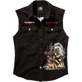 Brandit Iron Maiden Vintage NOTB, Weste - Schwarz/Rot/Gelb - 7XL