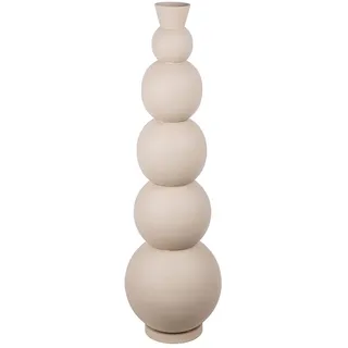 Casablanca Deko Vase groß Bodenvase modern XXL aus Eisen - Wohnzimmer Dekoration Vase für Pampasgras Blumen - Farbe: Beige - Grau Höhe 87 cm