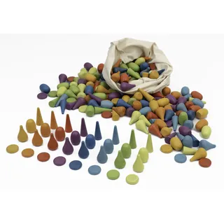 Sunnysue 400-44 Loose Parts Regenbogen-Legeteile, 256-tlg, bunt
