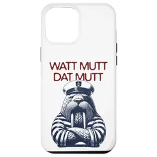 Hülle für iPhone 12 Pro Max Watt-Mutt-Dat-Mutt - typisch Norddeutsch Walross Kapitän