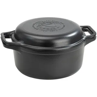 Victoria Dutch Oven Gusseisen Emailliert, Induktion 27cm, Topf Brot Backen 5,7L, PTFE und PFOA Frei, Geeignet für Feuer, Grill, Backofen, Ceranfeld, Kochfeld, Gas