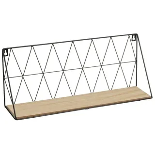 DRW Wandregal aus Metall und MDF in Schwarz