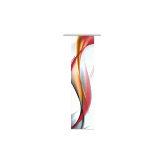 Home fashion 87603-707 Schiebevorhang Digitaldruck Redfield, Seidenoptik, 245 x 60 cm, rot