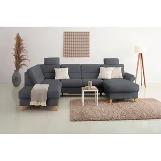 Home Affaire Wohnlandschaft »Westerland U-Form« Federkern, wahlweise Bettfunktion, Stauraum und Armlehn-Verstellung,