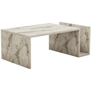 CaliCosy Skye Decor, memo 86,8/50/32,4 cm , Holzwerkstoff , 50x32.4x86.8 cm , Wohnzimmer, Wohnzimmertische, Couchtische, Freesia Marmor, 86,8 x 32,4 x 50