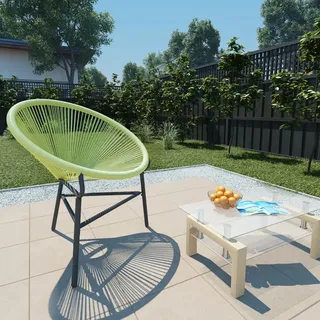Prolenta Premium  Garten-Acapulco-Stuhl Poly-Rattan Grün - Grün