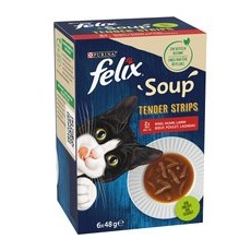 12x48g Farm Selection Soup Filet Felix Hrană umedă pisici