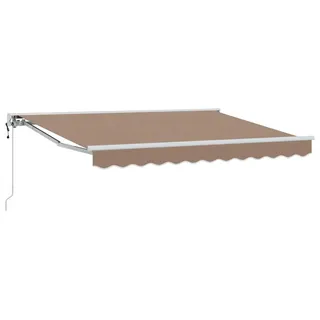 vidaXL Elektrische ausziehbare Markise Taupe 5 x 3 m - Weiß