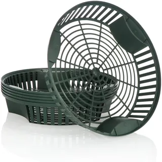 com-four® 6X Pflanzkörbe für Blumenzwiebeln, Anzucht-Pflanzschale | großer grüner Zwiebelkorb