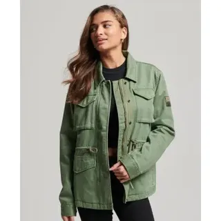 Superdry für Damen. W5011544A Militärjacke M65 grün (L), Lässig, Baumwolle