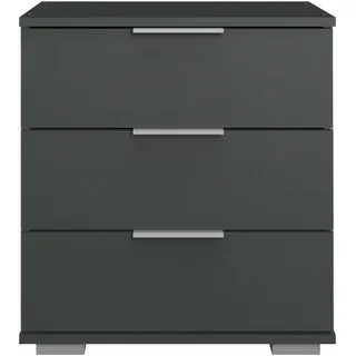 Nachtkommode WIMEX "Easy", grau (graphit), B:52cm H:58cm T:38cm, Sideboards, Nachtkommode