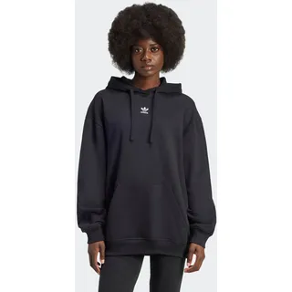 Kapuzensweatshirt ADIDAS ORIGINALS "ESS HOODIE", Damen, Gr. S, schwarz, Obermaterial: 100% Baumwolle, angesetztes Bündchen, Sweatshirts Kapuzensweatshirt, mit Kapuze, aus Baumwolle