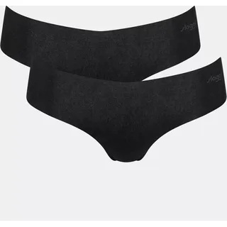 Slip SLOGGI "ZERO Modal 2.0 Hipster 2P", Damen, Gr. M, schwarz, Single Jersey, Obermaterial: 82% Modal, 18% Elasthan, Unterhosen Slip, nahtlos und weich