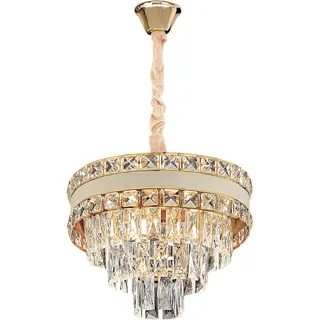 TOOLIGHT Hängelampe Mit Kristallen G047-Cp 40Cm Gold - Gold