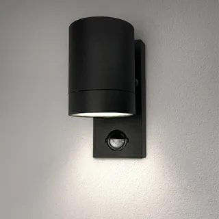 Ledvion Colorado, LED Wandleuchte Außen mit Sensor, Schwarz, Wandlampe, Außenlampe, Bewegunsmelder, G10 Fassung, IP54