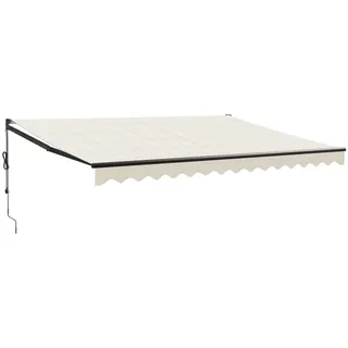 vidaXL Elektrische Markise mit Kurbel Creme 4x3 m - Creme