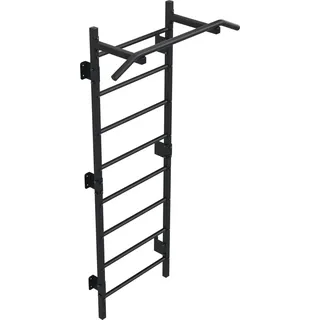 QLS Sprossenwand Kletterwand Klimmzugstange Klettergerüst 8 Sprossen bis 280 kg 6810 - Schwarz