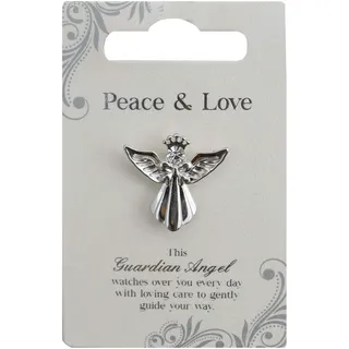 Silberfarbene Engelsnadel mit Edelstein, sentimentale Geschenkidee