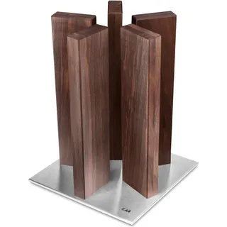 KAI Messerblock Stonehenge Edelstahl Walnuss magnetisch - Silber, Braun